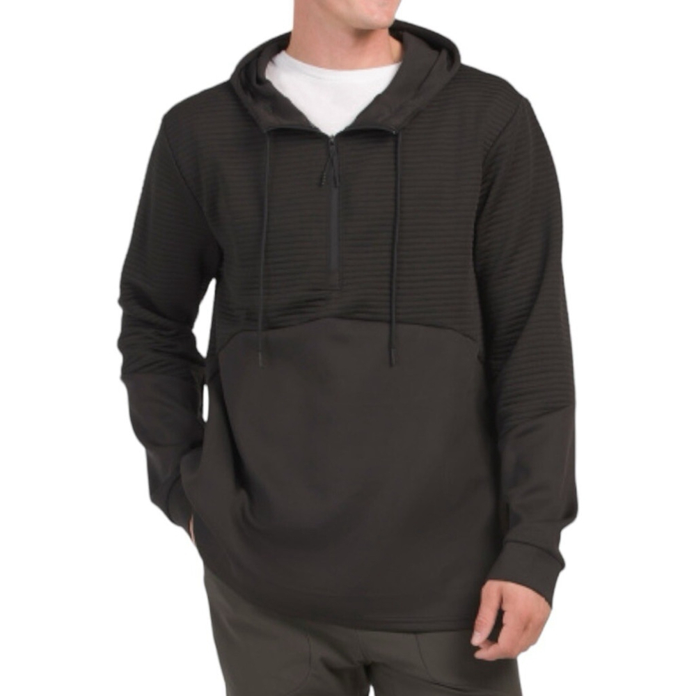 APANA Men's M Blue OTTOMAN Active SWEATSHIRT Zip PULLOVER Sports Hoodie Top